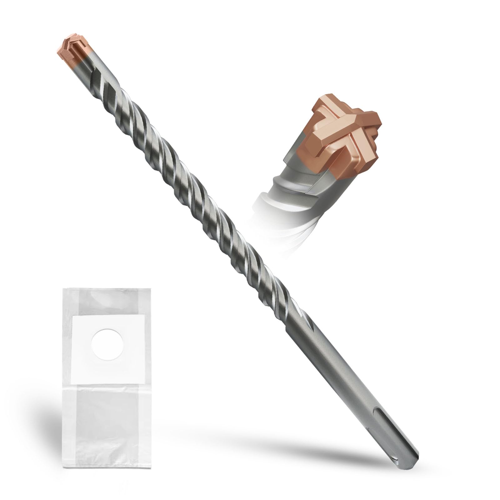 METOTY SDS Plus bohrer 12mm×210mm，mit 4 Hartmetallschneiden,Kopf mit Beschichtung,Steinbohrer,Hammerbohrer,Betonbohrer,Für Stein,Beton,Naturstein,Ziegelmauer