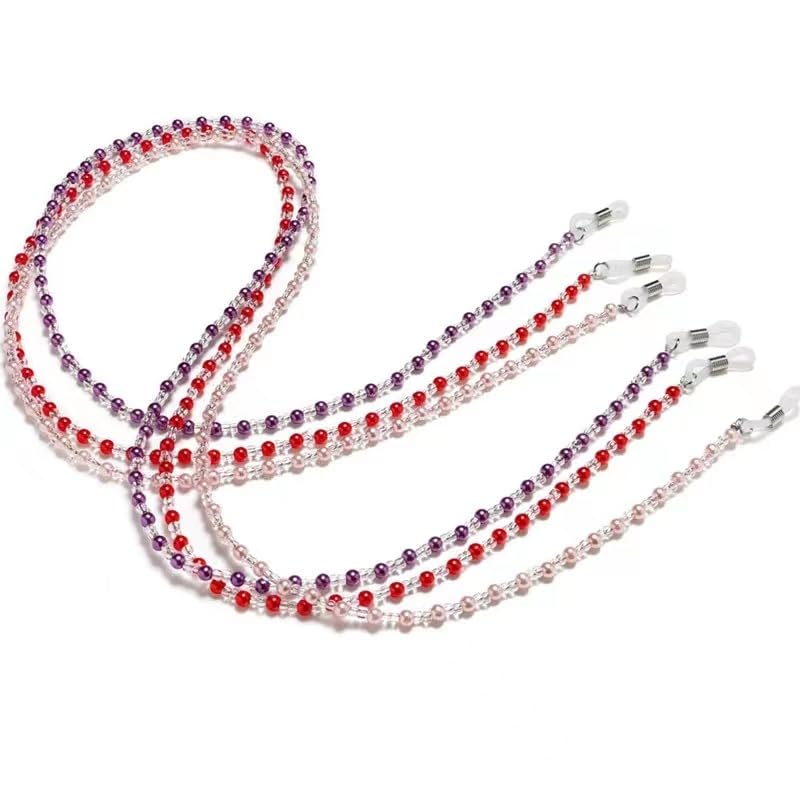 Image of Glasses Strap Beaded Eyeglass Chains Eye Glass Holders Necklaces String Women Eyewear Retainer Chain