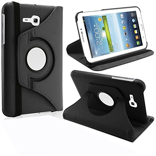 KANICT Rotating Tablet Leather Flip Case Cover with Stand for Samsung Galaxy Tab 3V SM-T116 (Black) (B075WC3X85) Amazon Price History, Amazon Price Tracker