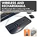 X9 Performance Ergonomic Wireless Keyboard with Trackball - Rechargeable, Backlit, Built in Mouse Buttons - 2.4G Split Keyboard Wireless for Windows PC and Chrome - All in One Typing Solution