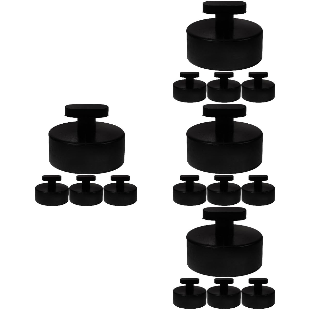 SHINEOFI 4 Set Blocco Di Gomma Tampone Cuscinetti Per Martinetti Da Pavimento Jack Pad Pastiglie Martinetto Da Pavimento Supporto Per Jack Da Pavimento Nero Gomma Da Cancellare 4 Pezzi*4