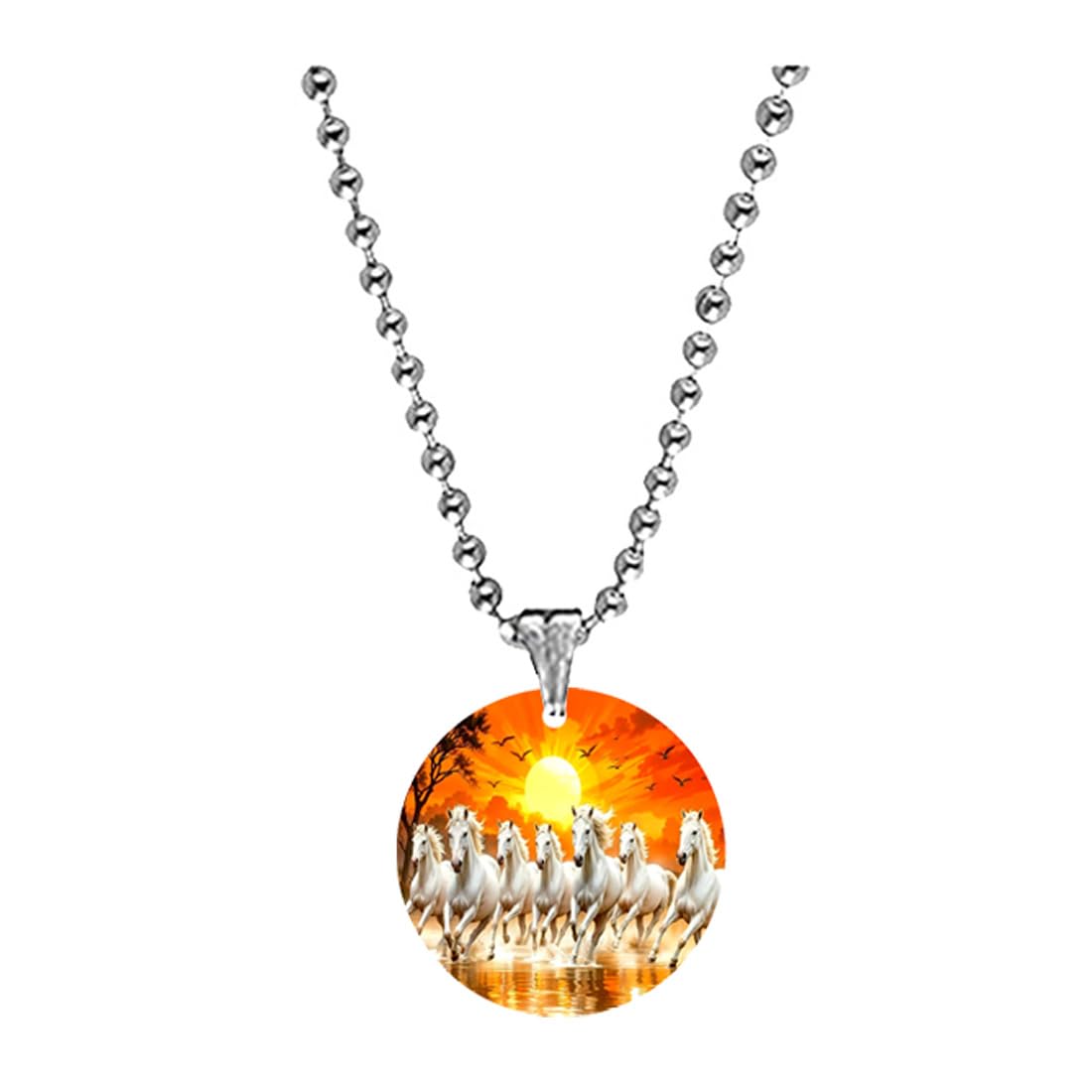 abhiora fashion Lucky Running Horse Bead Chain Acrylic Religious Pendant for Men Women, Spiritual Good Luck Horse Charm Fashion Jewelry-picture-5