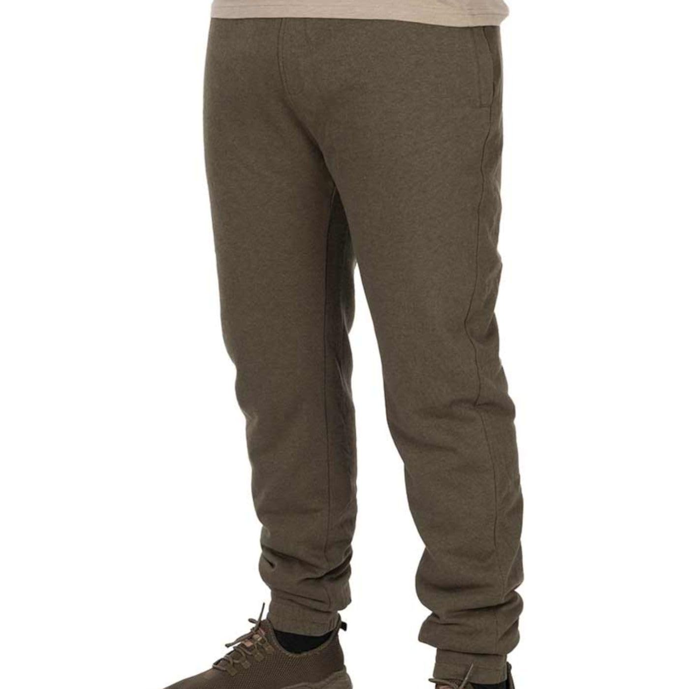 Fox Olive Green Collection Sherpa Jogger Fishing Trousers, Green, Black, Size: Xl