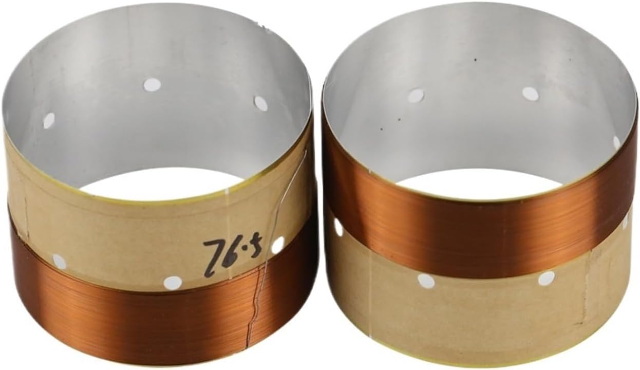 76.5MM BASS Coil 8OHM White Aluminum Sound Air Outlet Hole for 10-18 inch SubWoofer Speaker repairss DIY 1Pairs