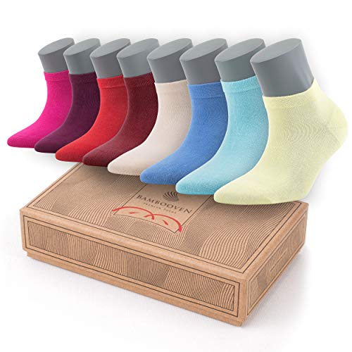 Image of BAMBOOVEN Ankle Socks for Women Thin Bamboo Rayon Low Cut Socks 3 /6 /8 /12 P