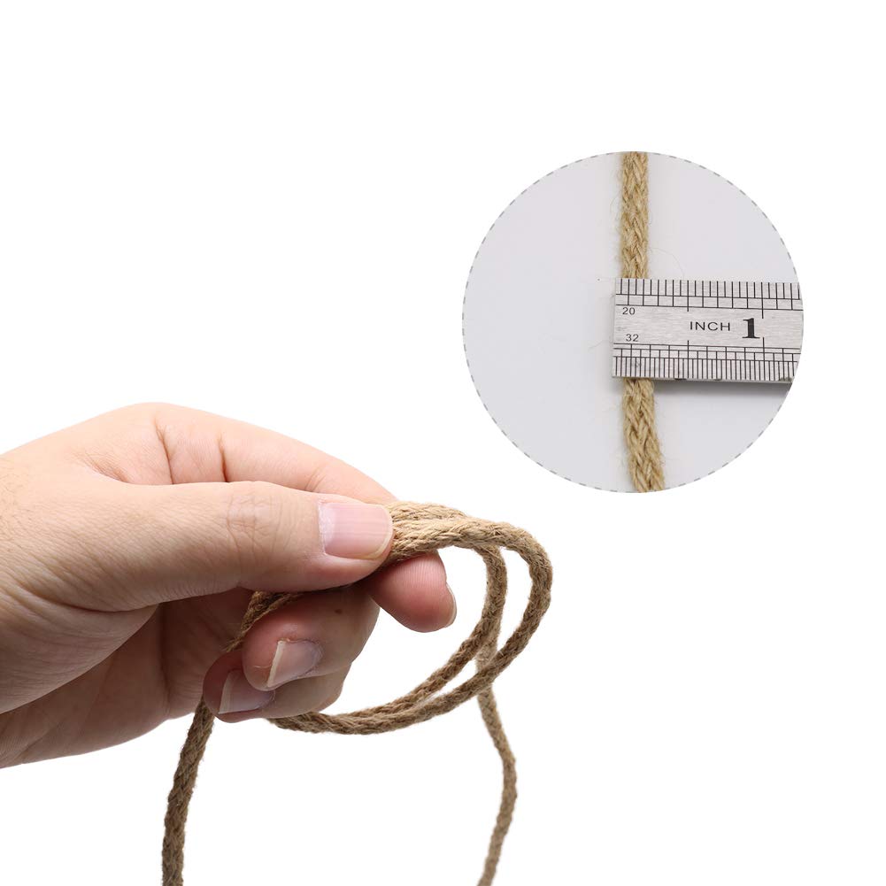 Vivifying Schnur, 20M 5 mm Geflochtene Kordel für Garten, Geschenke, DIY Handwerk (Braun)