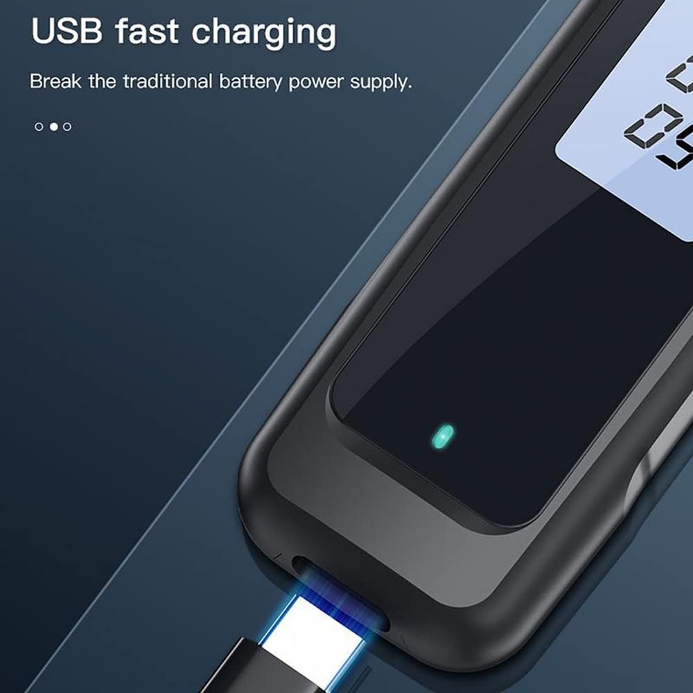 Alkomat, precyzyjny alkomat ładowany przez USB, przenośny cyfrowy alkomat (Grey : White)