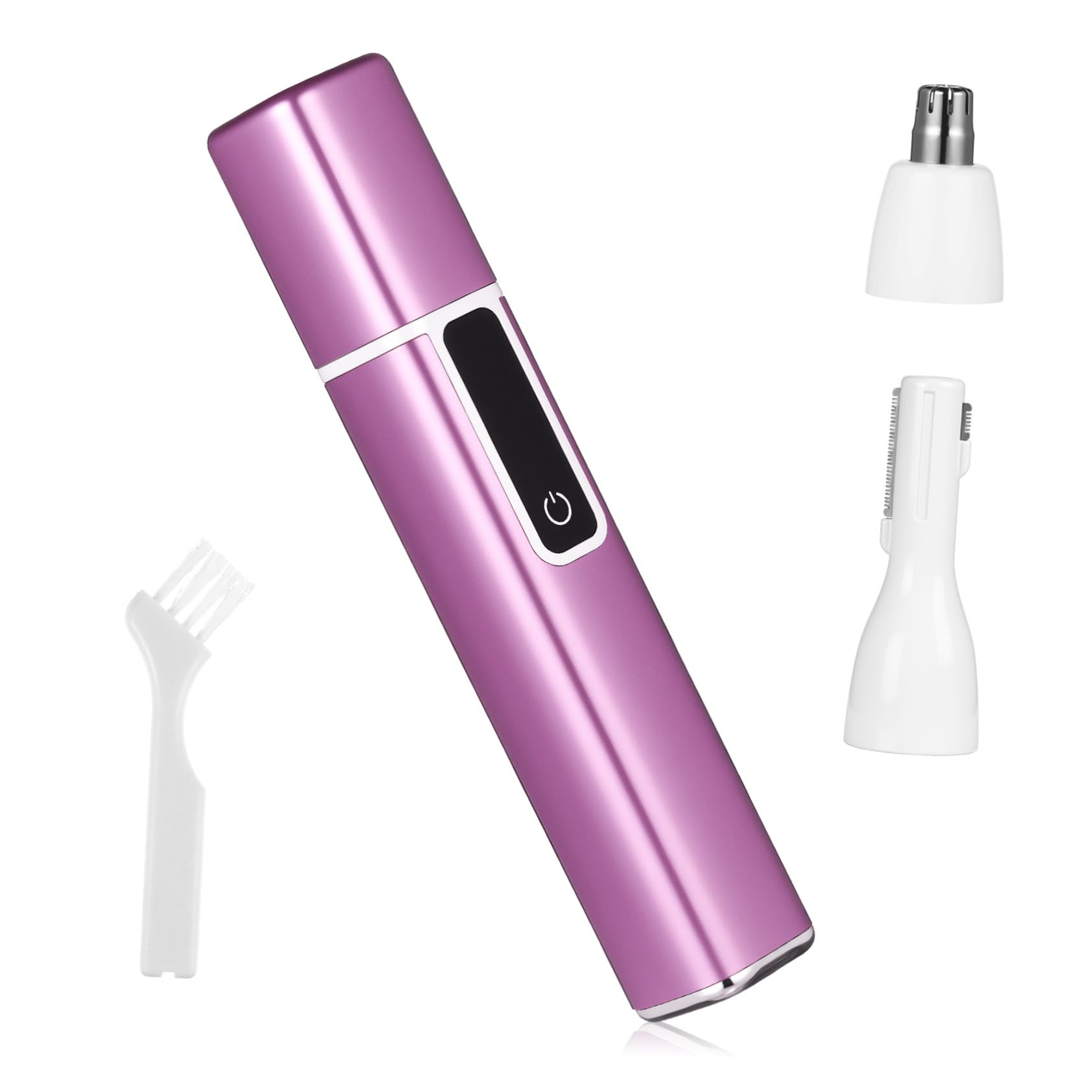 Mikinona Recortadora Eléctrica Multifuncional USB Recargable con Pantalla Digital para Cejas Nariz y Facial Motor Potente Ruido Kit de Afeitado para