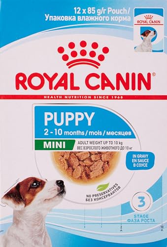 Image of Royal Canin Mini Puppy Wet Gravy Pouch Dog Food, Chicken Flavor, 10.19(Packof12) (Pack of 2)