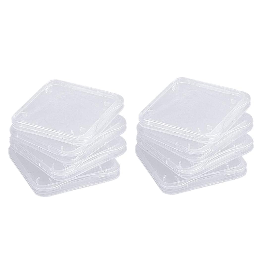 Case di schede di memoria da 10 pcs Case di archiviazione SD trasparente schede portatili a prova di polvere Coperchio di archiviazione in plastica trasparente o scheda