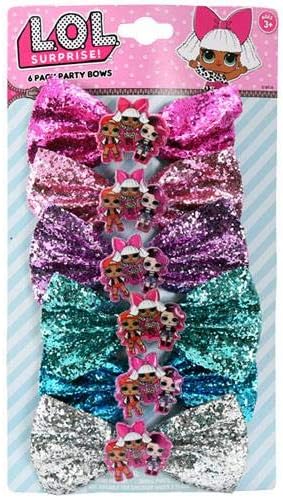 UPD LOL 6pk Party Sugar Glitter Bows on Card