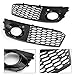 Bruce & Shark Pair Honeycomb Mesh Fog Light Grille de calandre pour Au-di A4 B8 2009-2012