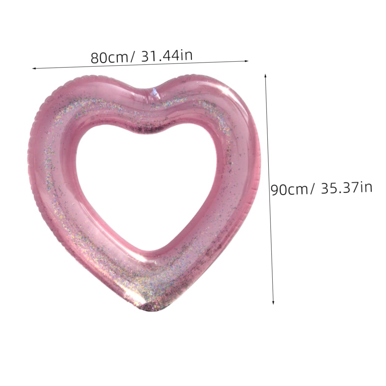 ifundom Heart Shaped Inflatable Swim Ring Adult Pool Float for Beach Party Relaxation Swim Accessory for Fun Water Comfortable Design