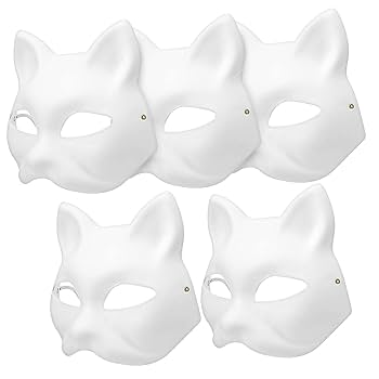 Amazon.co.jp: TINEASUR かっこいいお面15個 猫の テリアン 5