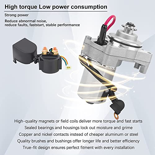 Motor de Arranque con Solenoide de 3 Pernos para Motor ATV GY6 4 Tiempos miniatura 3