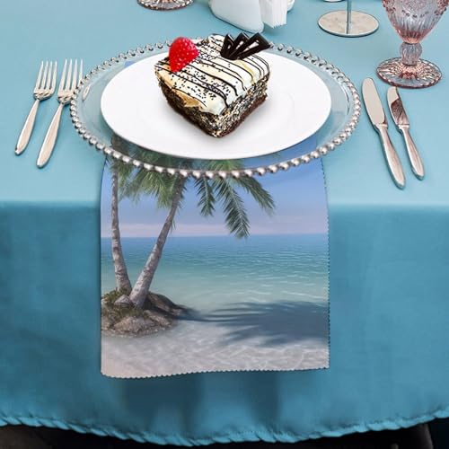 Servilletas de tela lavables y reutilizables con palmeras marinas 3