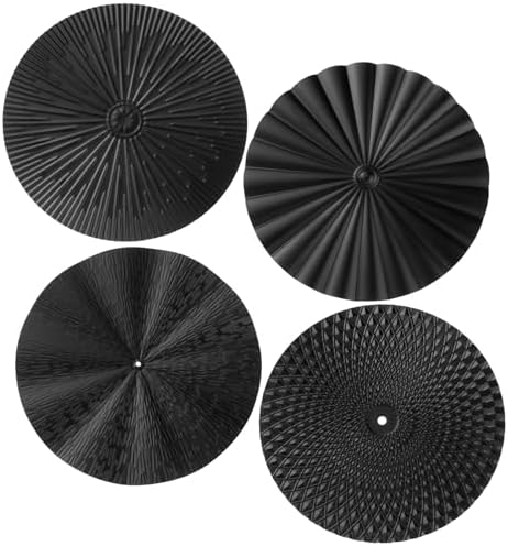 Hicarer 4 Pcs 12 Inch Black Metal Wall Art Decor Modern Sunburst ...