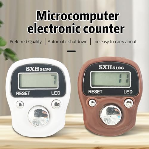 Image of 6-Pack Digital Tally Finger Counter with Led, Colorful Tasbeeh Tasbih 5-Digits Counter Clickers with Led Light, Carry Ring, Individual Hard Case for Muslims Pray Knitting Track Golf Lap
