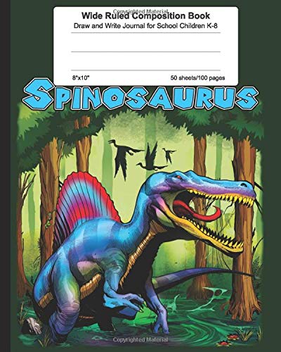 buy-spinosaurus-wide-ruled-composition-book-draw-write-journal-for