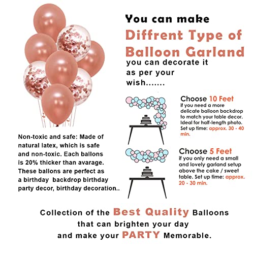 Image of Party Propz Bride to Be Decoration Set Combo - Huge 14 Pcs, Rose Gold Bridal Shower Decorations Kit | Bachelorette Party Decorations Items | Bride to Be Banner (Cardstock) | Rose Gold Foil Curtains