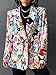 WDIRARA Women's Heart Graphic Print Button Front Long Sleeve Causal Work Blazer Jacket Multicolor Cartoon S
