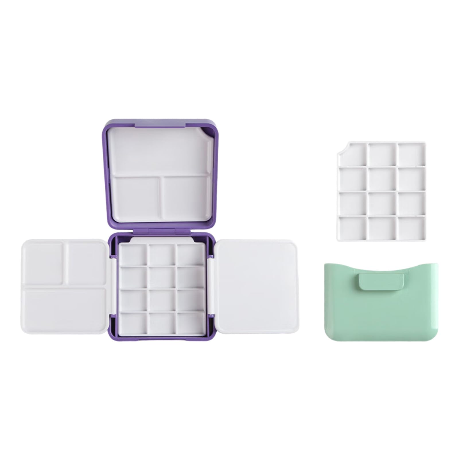 ZORESCOLEO Portable Watercolour Paint Box with Brush Washer Folding Painting Case For Watercolour Oil Acrylics Paints