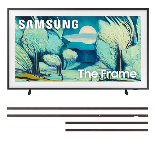 Image of Samsung QN50LS03FAFXZA 50 Inch The Frame QLED 4K Art Mode Vision AI Smart TV with a VG-SCFA50BWB Customizable Bezel - Modern Brown (2025)