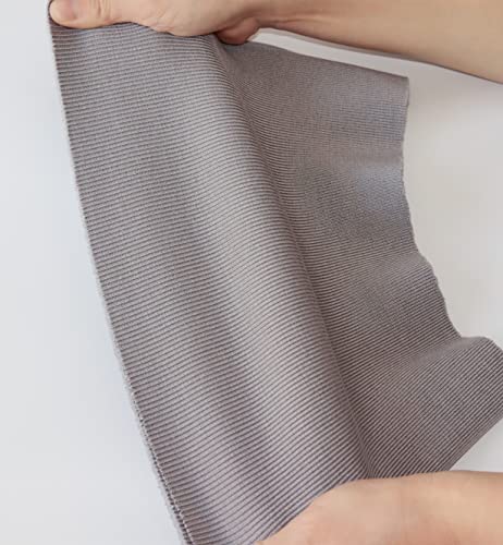 Image of TinaKim Ribbing Knit Fabric, for Waistbands Neckbands Cuffs Rib Material for Sewing (Strip of Gray, 40x8in)