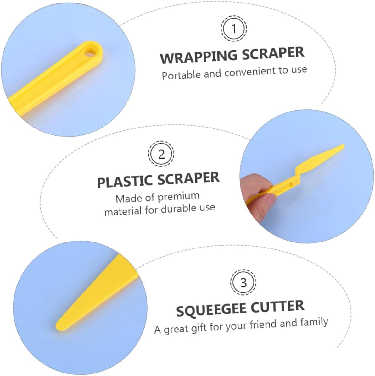 Ciieeo 2Pcs Wrapping Scraper for Auto Window Tinting Durable Glue Remover Tool Car Film Application Edge Trimming Convenient Squeegee Cutter for Vehicle Wraps