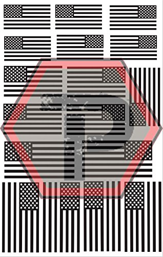 Tactical Penguin Straight American Flag Stencil, 7x11