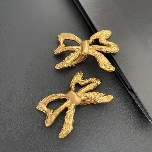 Boucles d'oreilles rétro sans perçage grâce au clip confort plaqué or