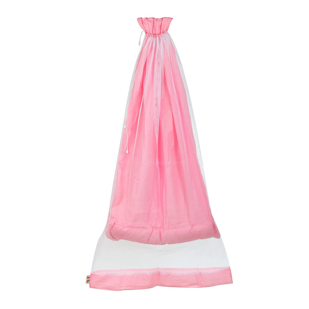 Orange And Orchid Baby Cotton Mosquito Net for Jhula,Jhoola, Crdale Swing(Col.-image-37