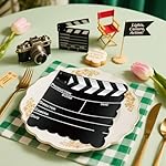 50Pcs Movie Night Scalloped Paper Napkins - Movie Theater Decor Napkins Disposable Film Themed Party Tissue for Birthday Awards Ceremony Hollywood Supplies - Image 4