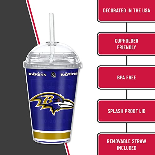 Image of Rico Industries NFL Football Rookie of The Year 12oz Acrylic Tumbler, Youth Tumbler with Swirly Straw