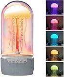 Dwiza Enterprise Creative 2-in-1 Jellyfish Lamp with Bluetooth Speaker | Wireless Portable Speaker with 8 Colors Changing LED Mood Night Light | USB Rechargeable | Lighting for Home & Office Decor