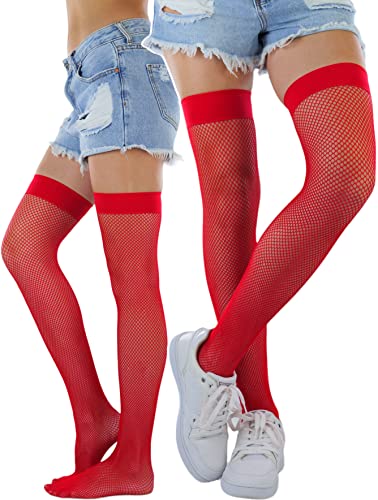 Image of ToBeInStyle Women's Diamond Large and Fine Fence Net Fishnet Nylon Thigh High