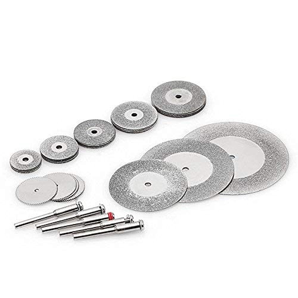 Diy Crafts 10330 7180 Diamond Cutting Disc Saw Blade Grinding Wheel Set Rotary Mandrel, Multicolor, 8 Piece 3