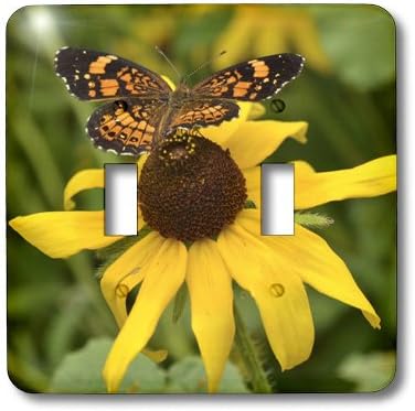 3dRose WhiteOak Photography Floral Prints - A garden flower with a butterfly - double toggle switch (lsp_59154_2) image 4