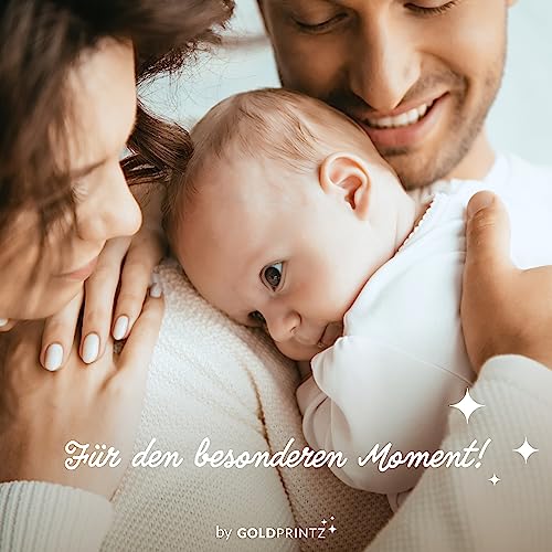goldprintz I personalisierte Windel im Doppelpack I 2 Stück für 1 Preis I Geburtsdaten eures Babys I zur Geburt oder Taufe für Mädchen I individuelles Geschenk und Erinnerung