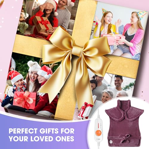Image of Boileau Electric Heating Pad for Back Pain Relief, Birthday Gifts for Women Men Mom Dad Elderly, Self Care Gifts for Him Her Wife Husband, Neck Shoulder Back Pain Relief 24 inchx33 inch Large Heating Heat Pad