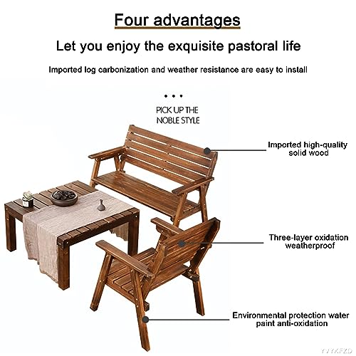 Silla de banco de parque moderna de madera resistente para exteriores 5