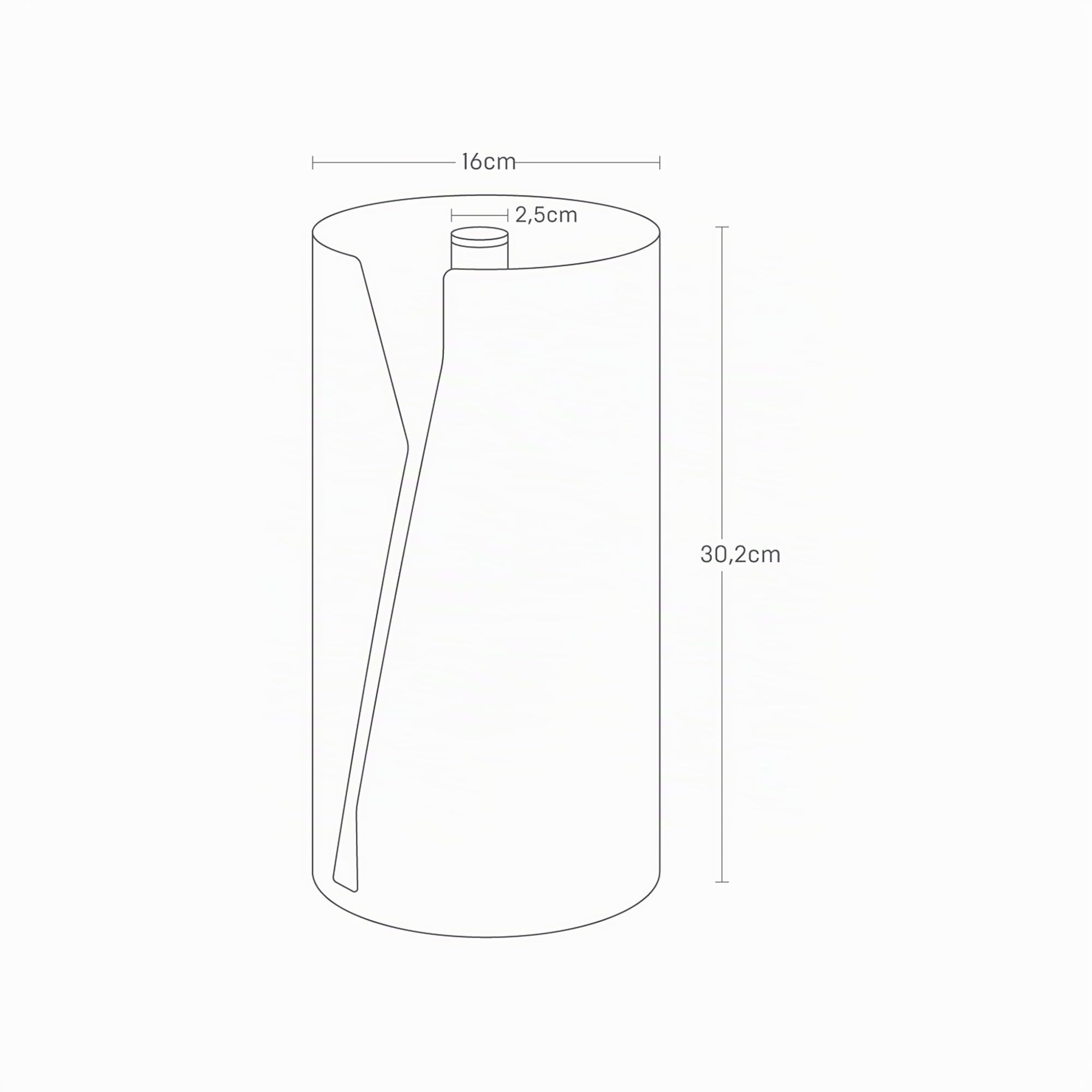 Yamazaki Tower Porte essuie-Tout Rond, en Acier - Distributeur de Papier Cuisine fermé, Design hygiénique, Stable et Compact, Utilisation à Une Main - 16 x 16 x 30,2 cm, Design Japonais, Blanc