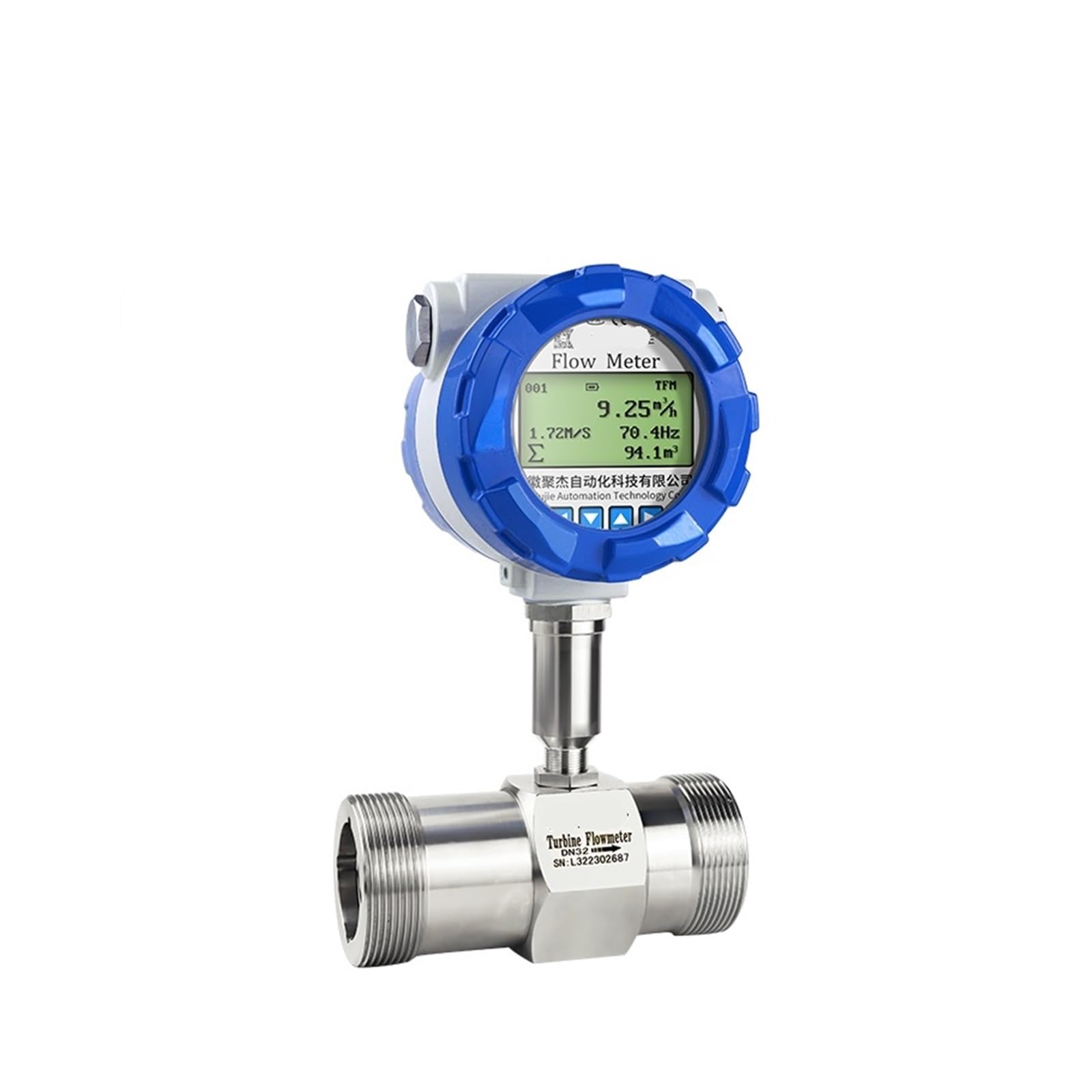 KSZHZYMGX Turbine Flowmeter Water Flow Measurement(DN15(ss304))
