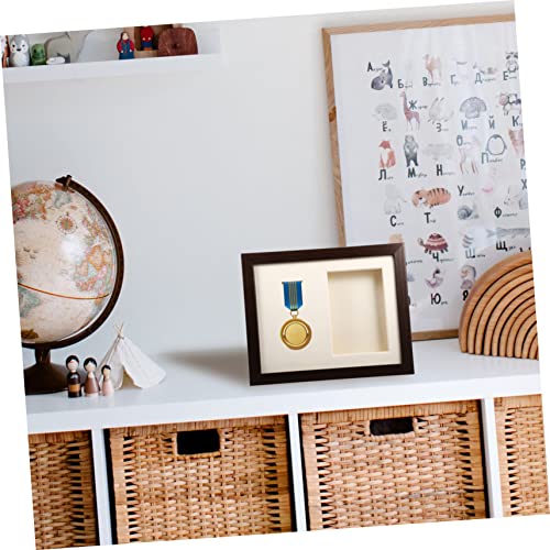 Abaodam Caixa De 2 Peças Moldura De Exibição De Medalha Prêmios Vitrine Ornamento Moldura De Foto Ca
