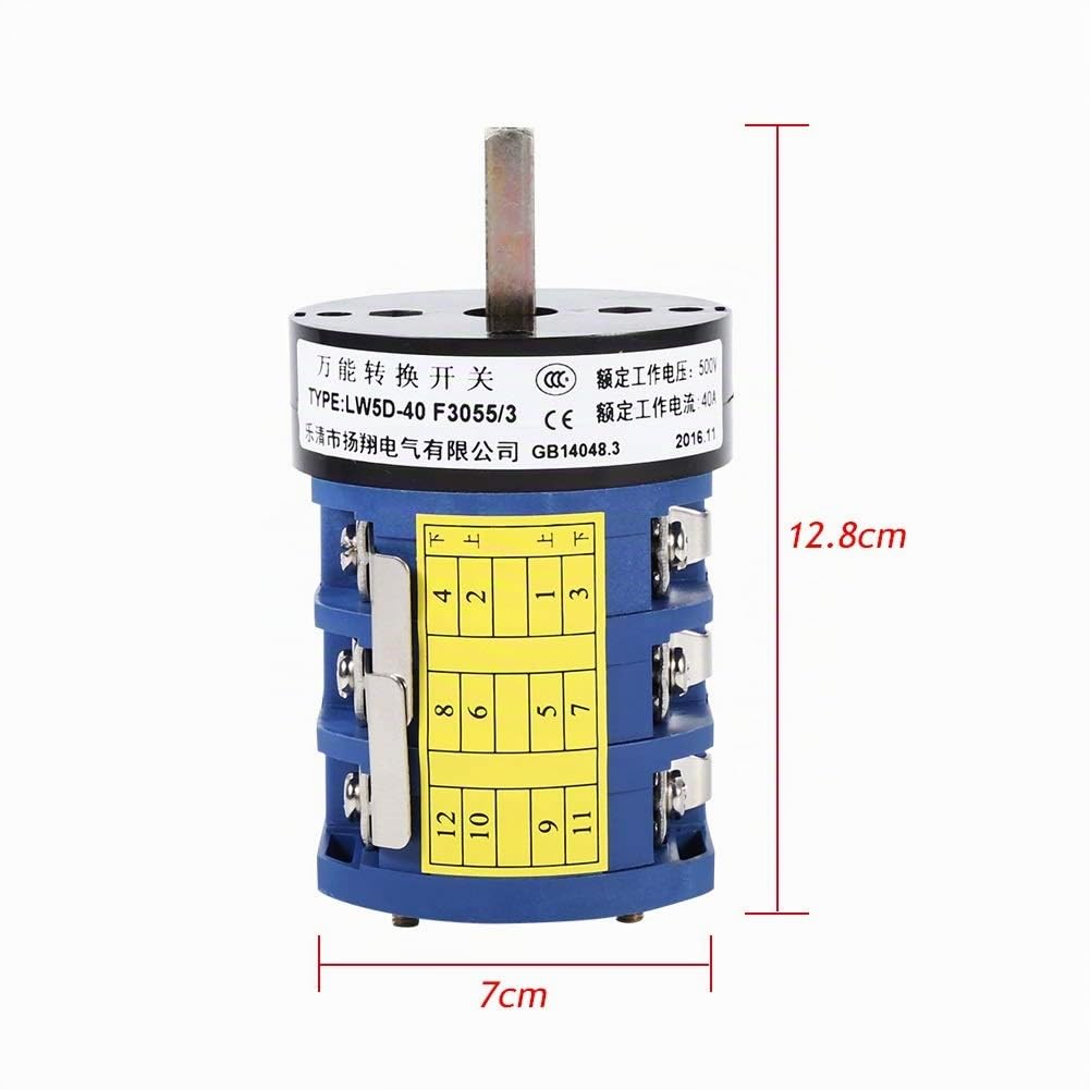 Changeur de pneu Commutateur 220V / 380V 40A Commutateur de pneu inverseur inverseur pour moteur de machine robuste
