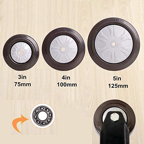 Roulettes pivotantes robustes pour etabli atelier et machines de 4 pouces - 4