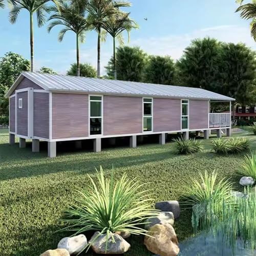 30FT Prefabricated Tiny Houses to Live in for Adults Mobile Prefab Tiny Home for Sale, Luxury Expandable Container House with 2/3 Bedrooms, Kitchen, Bath Modern Modular Foldable Outdoor House Kit - Image 3