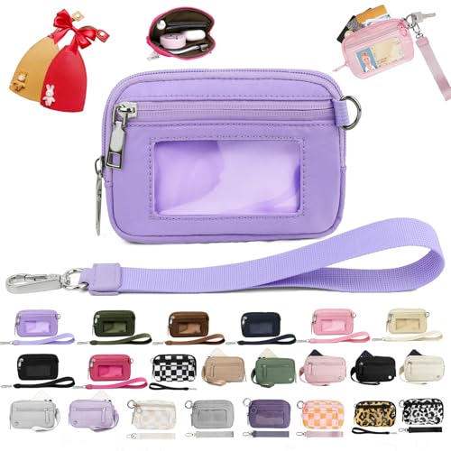 Iris' Wallet 2nd Gen Zip Card Case with ID Window, Wristlet Wallet for Women (A3+2PCS * Key Case)