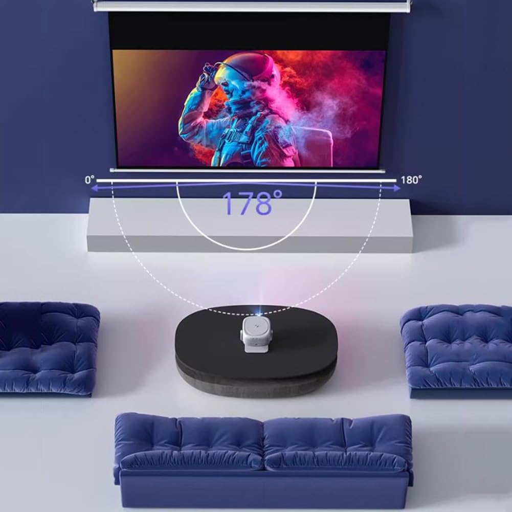 Schermo per Proiettore Motorizzato da 60 Pollici,Schermo di Proiezione a Scomparsa HD 4K/3D con Telecomando,Schermo per Film da Parete/Soffitto per Home Theater,Ufficio(60 inch(4:3))