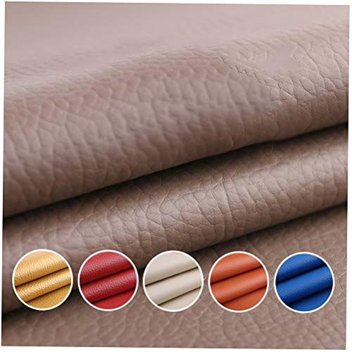 NXFGJ Kunstleder Meterware Lederstoff Kunstleder Stoff Big Litschi Muster...